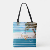 JUST BEACHY Tropical Beach Reizen Tote Bag (Achterkant)