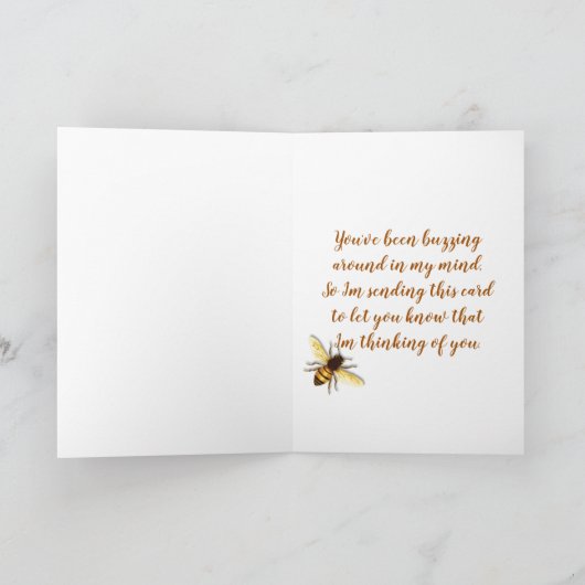 "Just Bee-Cause" Je bent zo lief wenskaart Kaart (Binnen)