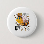 Just bee kind ronde button 5,7 cm (Voorkant)