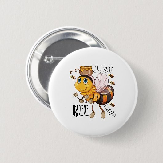 Just bee kind ronde button 5,7 cm (Voorkant /achterkant)