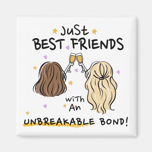 "Just Best Friends" Magnetcadeau Magneet (Voorkant)