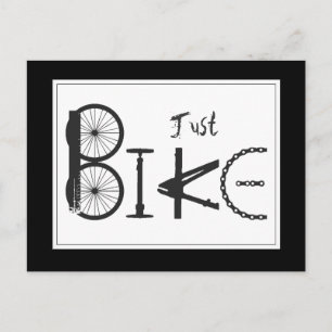 "Just Bike" Graffiti uit Bike Parts & Tire Tracks Briefkaart