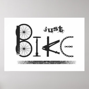 "Just Bike" Graffiti uit Bike Parts & Tire Tracks Poster