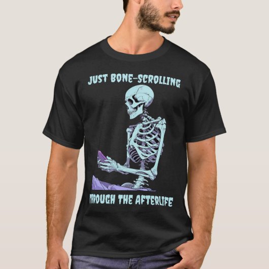Just Bone-Scrolling - Halloween Smartphone T-shirt (Voorkant)