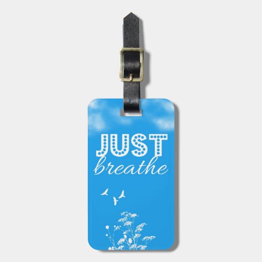 Just Breathe Bagagelabel (Voorkant verticaal)