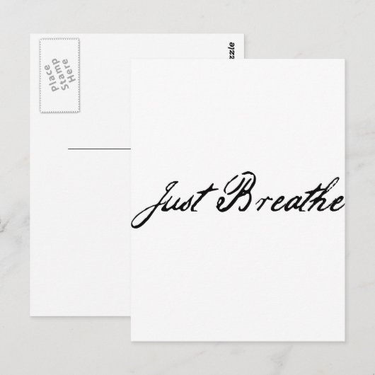 just-breathe briefkaart (Voorkant / Achterkant)