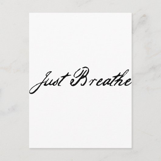 just-breathe briefkaart (Voorkant)