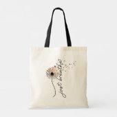 Just Breathe Dandelion Blowing in Wind  Tote Bag (Achterkant)