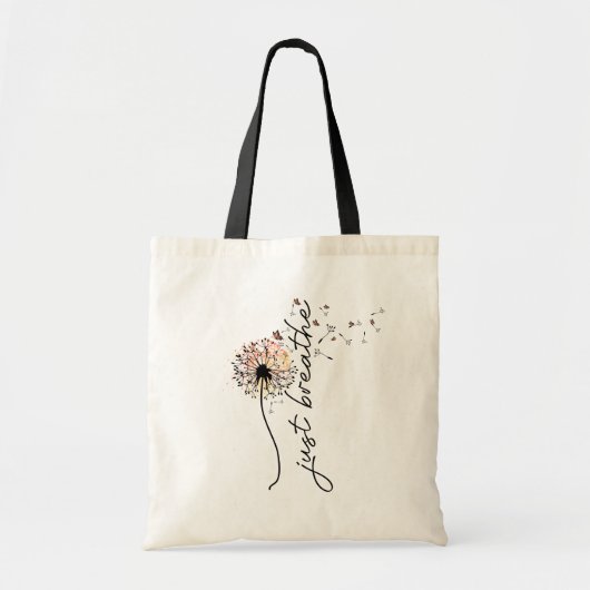 Just Breathe Dandelion Blowing in Wind  Tote Bag (Voorkant)