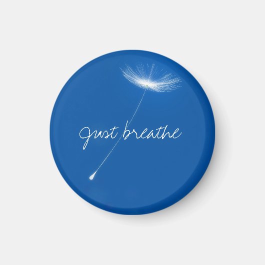 Just breathe - Dandelions floating Magneet (Voorkant)