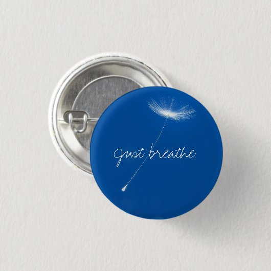 Just breathe - Dandelions floating Ronde Button 3,2 Cm (Voorkant /achterkant)