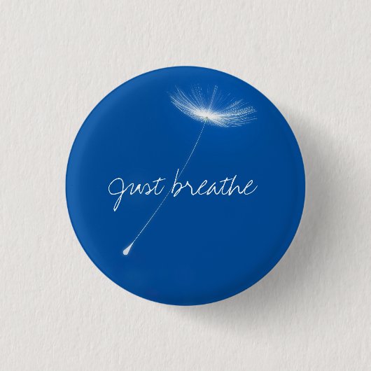 Just breathe - Dandelions floating Ronde Button 3,2 Cm (Voorkant)
