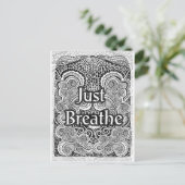 Just Breathe – Kalmerende Mandala-Geïnspireerd Briefkaart (Staand voorkant)