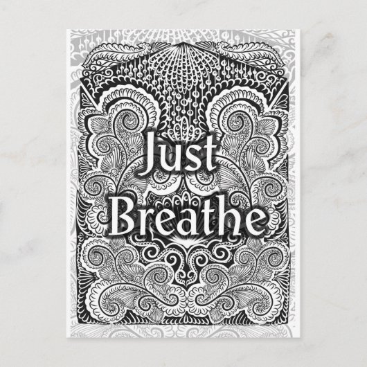 Just Breathe – Kalmerende Mandala-Geïnspireerd Briefkaart (Voorkant)