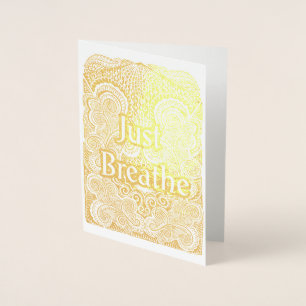 Just Breathe – Kalmerende Mandala-Geïnspireerd Folie Kaarten
