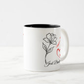 Just Breathe Persoonlijk Tweekleurige Koffiemok (Voorkant rechts)