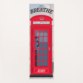 'JUST BREATHE' Red London Phone Booth Yogamat