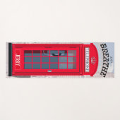 'JUST BREATHE' Red London Phone Booth Yogamat (Voorkant (horizontaal))