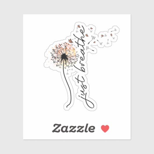 Just breathe sublimation sticker (Vel)