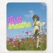 Just Breathe Vintage Engel Altered Art Muismat (Voorkant)