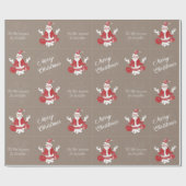 Just Breathe Yoga Kerstman Cadeaupapier (Vlak)