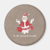 Just Breathe Yoga Santa Magneet (Voorkant)