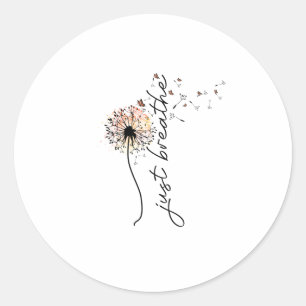 Just Breatme sublimation Ronde Sticker