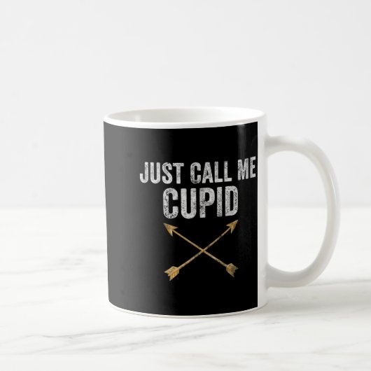 Just Call Me Cud Shirt Retro Arrow Valentine Day Koffiemok (Rechts)