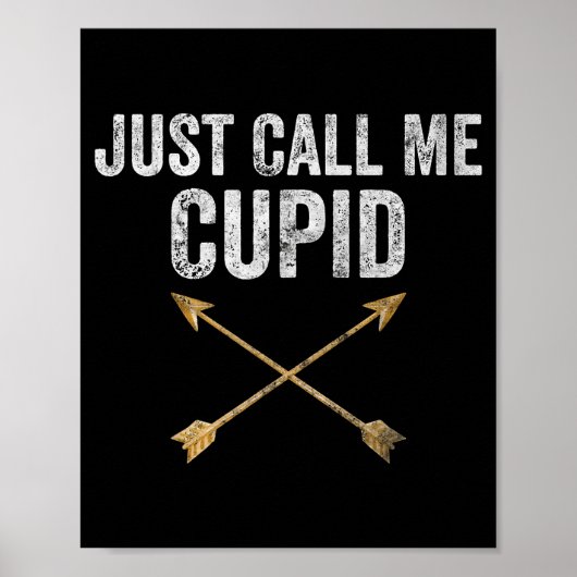 Just Call Me Cud Shirt Retro Arrow Valentine Day  Poster (Voorkant)