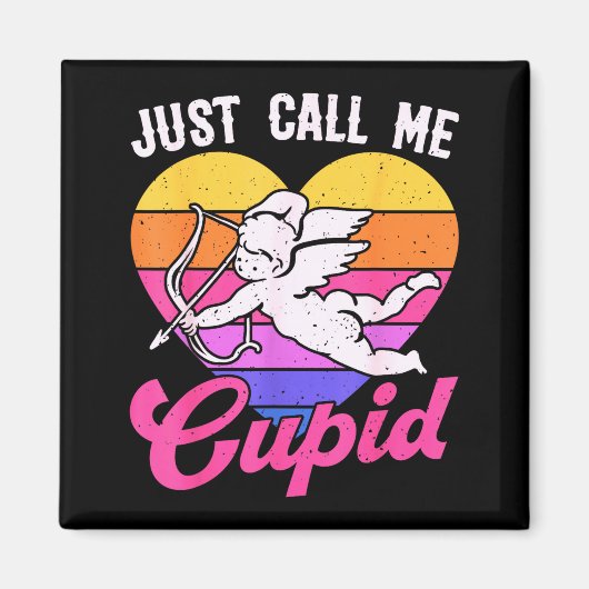 Just Call Me Cud Valentine Cute Arrow Heart Couple Magneet (Voorkant)