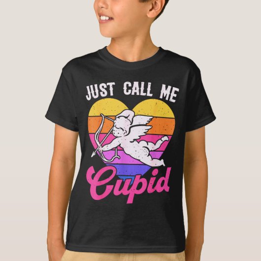 Just Call Me Cupid Valentine Cute Arrow Heart Coup T-shirt (Voorkant)