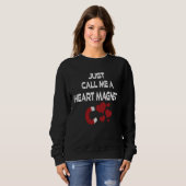 Just Call Me Heart Magne Valentines Teens Youth Trui (Voorkant volledig)