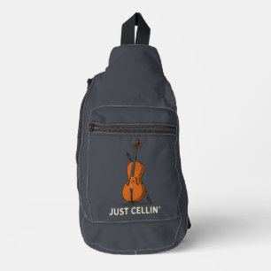 Just Cellin Cellist Muzikant Gag Novelty Sling Bag