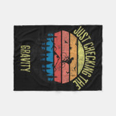 Just Checking The Gravity Funny Mountain Biking Sp Fleece Deken (Voorkant (Horizontaal))
