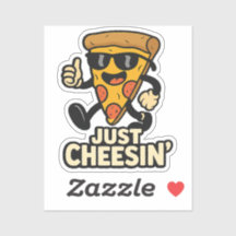 Just Cheesin' Funny Pizza Sleutelhanger - Schattig
