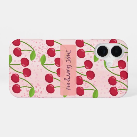 Just Cherry on! iPhone 16 Hoesje (Achterkant horizontaal)
