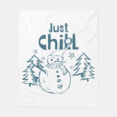 Just Chill Playful Christmas Fleece Deken (Voorkant)