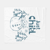 Just Chill Playful Christmas Fleece Deken (Voorkant (Horizontaal))