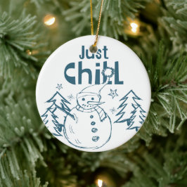 Just Chill Playful Christmas Keramisch Ornament