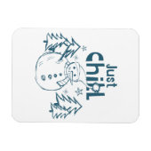 Just Chill Playful Christmas Magneet (Horizontaal)