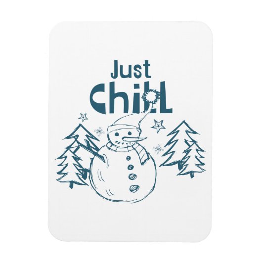 Just Chill Playful Christmas Magneet (Verticaal)