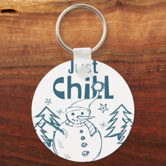 Just Chill Playful Christmas Sleutelhanger (Voorkant)