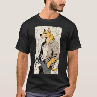 "Just Chillin" Antropomorfe hond Mannen T - Shirt