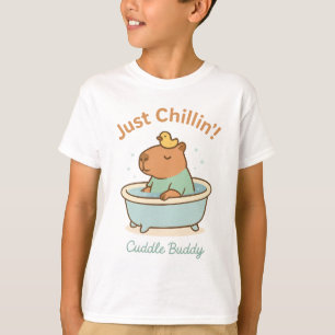 Just Chillin' – Schattigee Capybara in bad, grappi T-shirt