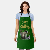 "Just Chilling" Green Monkey Print Schort (Gedragen)