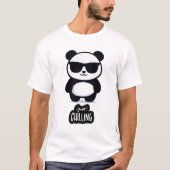 Just Chilling Panda Relaxed & Cool Vibes T-shirt (Voorkant)