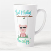 Just Chilling - Pig Quote Latte Mok (Rechts)