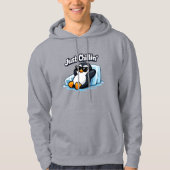 JUST CHILLING PINGUIN Throw Pillow Hoodie (Voorkant)