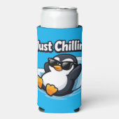 JUST CHILLING PINGUIN Throw Pillow Seltzer Blikjeskoeler (Seltzer Voorkant)