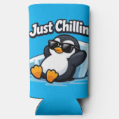 JUST CHILLING PINGUIN Throw Pillow Seltzer Blikjeskoeler (Achterkant)